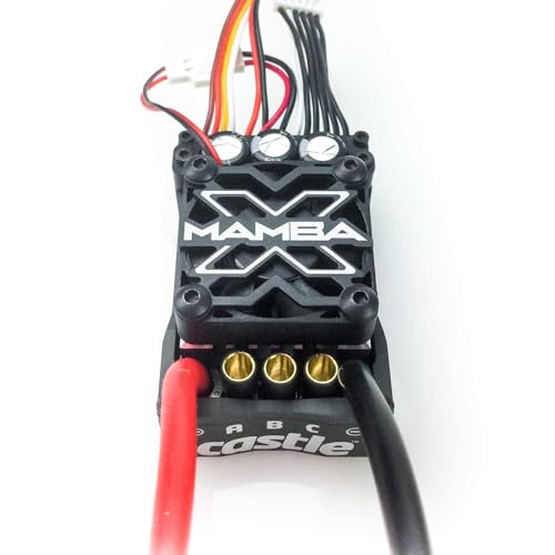 Castle Creations Mamba X SCT Brushless ESC / 1412-2100KV 5mm Sensored Motor Combo, CSE010015515, Black