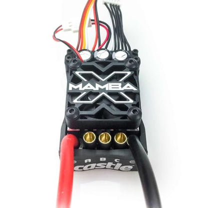 Castle Creations Mamba X SCT Brushless ESC / 1412-2100KV 5mm Sensored Motor Combo, CSE010015515, Black