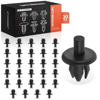 A-Premium 30PCS Bumper Retainer Clips, Fits for 8.0 mm Hole | Compatible with Mercedes-Benz & Volvo & Opel Models, Nylon Push Pin Fastener, Replace# 90138810, 13350726