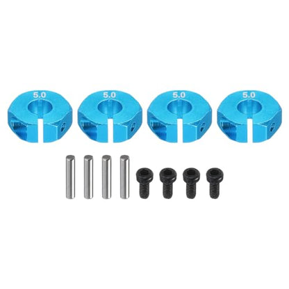 MECCANIXITY Aluminum 12mm Wheel Hex Hubs Drive Adapters Sky Blue 5mm Thickness with Screws and Pins for RC Car Upgrade Replacement Parts 4Pcs - color: Sky Blue, size: 5mm