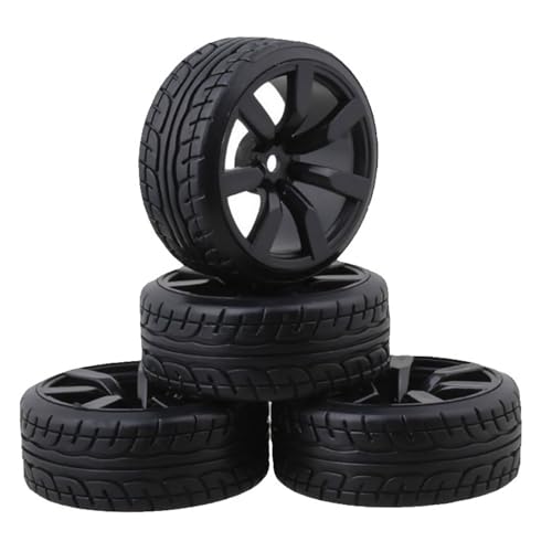 4PCS Drift Tire with 12MM Wheel Rim for Tamiya TT01 TT02 1/10 RC Racing Cars Upgrade Parts YUBJIANG US