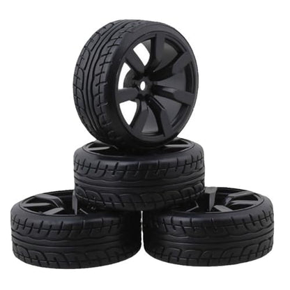 4PCS Drift Tire with 12MM Wheel Rim for Tamiya TT01 TT02 1/10 RC Racing Cars Upgrade Parts YUBJIANG US
