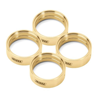 INJORA 27g/pcs 1.3" Brass Inner Beadlock Rings for 1.3" Wheels