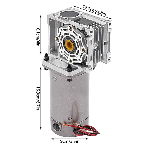 Worm Gear Motor, 300W 7.5K 1800RPM Portable Electric Reducer Gearbox with Self-Locking, Reversing Function and Speed Adjustable, High Torque 24V DC Motor (300W 7.5K 24V)