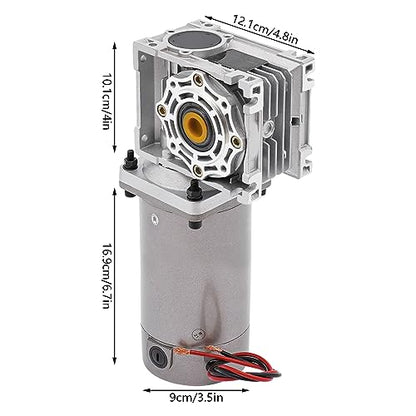 Worm Gear Motor, 300W 7.5K 1800RPM Portable Electric Reducer Gearbox with Self-Locking, Reversing Function and Speed Adjustable, High Torque 24V DC Motor (300W 7.5K 24V)