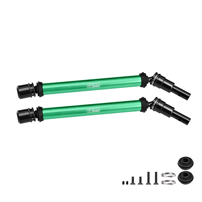 GPM Medium Carbon Steel+Aluminium Front/Rear CVD Drive Shaft for ARRMA 1/10 Outcast 4X4 4S V2 Blx ARA4410V2 (Green) - color: Green