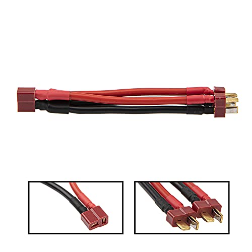 ShareGoo 12AWG 10cm T Plug Serial Series Connector & T Plug Parallel Y-Harness Adapter Silicone Wire for RC Multicopter Quadcopter Car