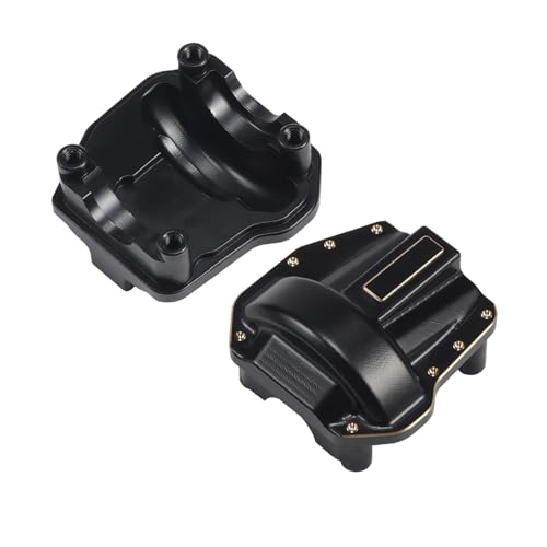 76g Brass Front Rear Diff Cover Upgrade for 1/10 SCX10 III Capra | Brass portal axle diff cover set. Fit SCX10 III, SCX10 Pro, Capra, UTB10. Full front & rear set. Boost off-road traction - size: Diff Cover A