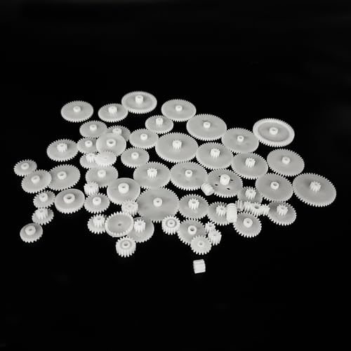 58PCS Small Gears Set Plastic Gears Module 0.5 for DC Motor DIY Model Toys RC Car Robot