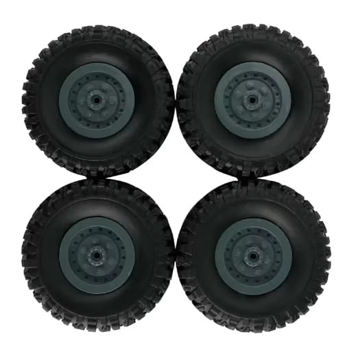 Compatible with Wpl B14 C24 Fy001 1/16 Rc Car Military Truck Upgrade Parts Replacement Accessories 4pcs Wheels Spare Parts RC Assortment(Gray) - color: Gray