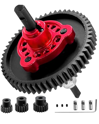 RC 54T Slipper Clutch Upgrades Part for Slash Stampede Rustler 4X4(VXL),Metal 54T Spur Gear with Pinions Gears Set(15T 17T 19T),Slipper Clutch Eliminator Hops up,#6878,Red - color: Red(54t)