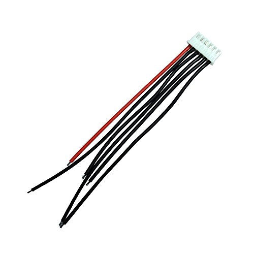 10pcs 2S 3S 4S 5S 6S Balance Connector Male Plug Extension Cable JST-XH RC Lipo Connector Adapter with 15cm 22awg Silicone Cable (2-6s) - size: 2S-6S( 2pcs each)