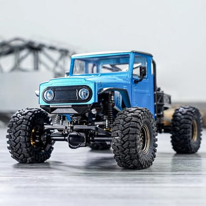 for TRX4M for Defender for Bronco 1/18 RC Crawler Car Upgrades Parts IR40 Hard Body Shell with Cage RC Car Parts(Blue 2) - color: Blue 2