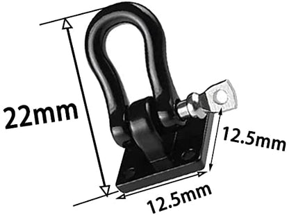 1/10 Scale Accessories Metal Tow Hook Chain Trailer Steel Tow Rope Buckle Kit U Shackles Parts Compatible with RC Crawler Car for Axial SCX10 TRX4 Tamiya (Hook Chain/Silver Kit) - color: Hook Chain/Silver Kit