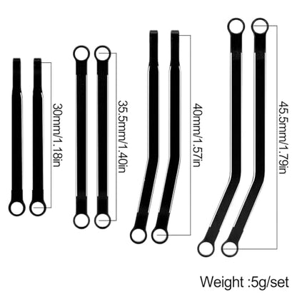 8Pcs Aluminum Link Pull Rods for RC 1/30 Axial SCX30 Crawler Replace Upgrade