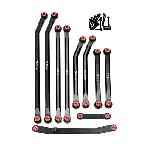 Aluminum High Clearance Links Set&Steering Rod Tie for 1/24 AXIAL SCX24 Jeep Gladiator AXI00005 Upgrades RC Crawler Car