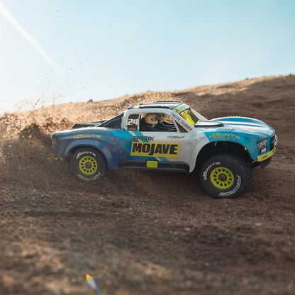 ARRMA Mojave GROM 4x4 RC Desert Truck, RTR, Blue/White | Smart Small Scale, Battery and Charger Included, ARA2104T2 - color: Blue