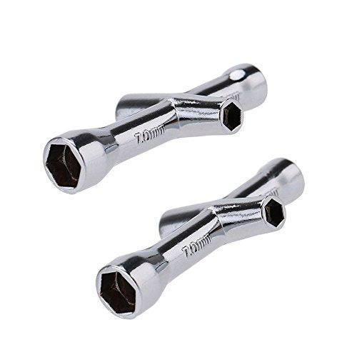 Share Goo 2 Pack 4mm 5mm 5.5mm 7mm Cross Wrenches Maintenance Tool,Small Sleeve Hex Socket Wheel Spanner for RC Model Car Truck Buggy