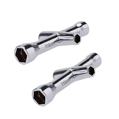 Share Goo 2 Pack 4mm 5mm 5.5mm 7mm Cross Wrenches Maintenance Tool,Small Sleeve Hex Socket Wheel Spanner for RC Model Car Truck Buggy