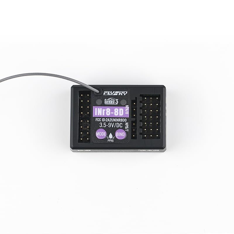 Flysky INr8-8D 2.4GHz 8CH AFHDS3 Receiver PWM PPM Ibus for RC Car | Compatible Transmitters Noble NB4 Series