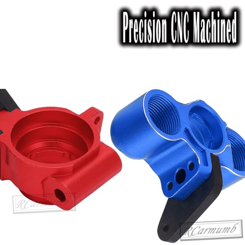 RC Upgrades Part for 1/8 Typhon/Talion 6S BLX,1/7 Felony/Mojave/Infraction/Limitless 6S BLX,Alloy Front Knuckles Steering Blocks &Rear Hub Stub Axle Carriers,Navy Blue - color: Navy Blue