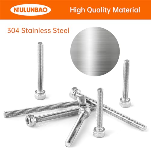 M3 x 20mm 25mm 30mm 35mm 40mm Hex Socket Head Cap Screws Bolts, 304 Stainless Steel, Metric Machine Fully Threaded, Bright Finish, Allen Hex Drive, Assortment Kit 100PCS - size: M3 x 20/25/30/35/40mm (100PCS)