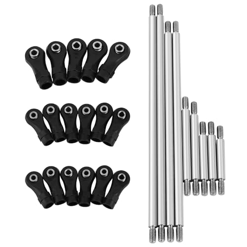 313/324mm LCG Girder Frame Hard Stainless Steel Linkage Link Rod End for 1/10 RC Crawler Axial SCX10 II III TRX4 Capra 1.9 UTB Metal Links Upgrades (TRX-4)