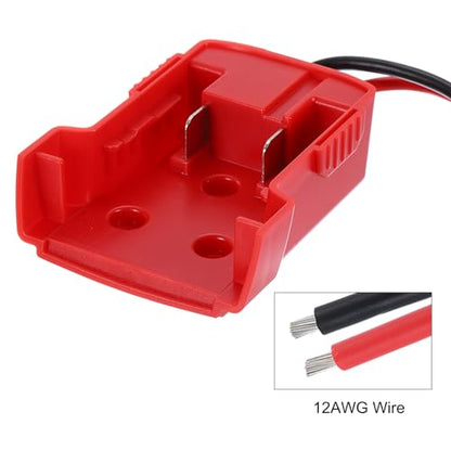 HARFINGTON Battery Adapter Converter for DIY Rc Car Truck Toys' 18V Battery, Battery Conversion Kit with 12AWG Wire, Wire Harness Connector, Red - color: Red
