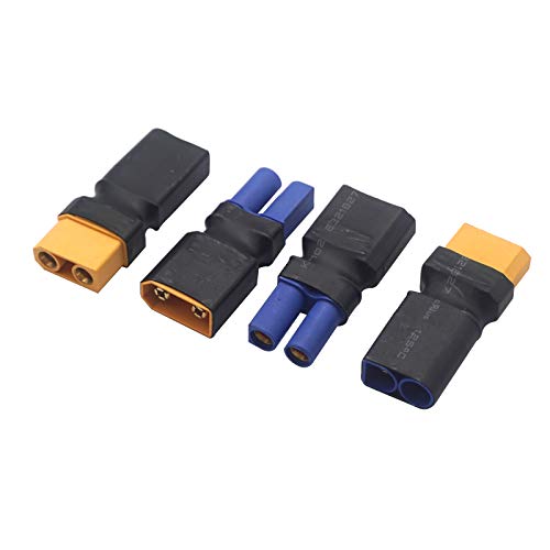 2Pairs XT90 Plug to EC5 Style Male Female Connector Adapter for RC FPV Battery Charging ESC