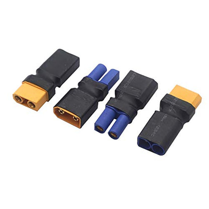 2Pairs XT90 Plug to EC5 Style Male Female Connector Adapter for RC FPV Battery Charging ESC