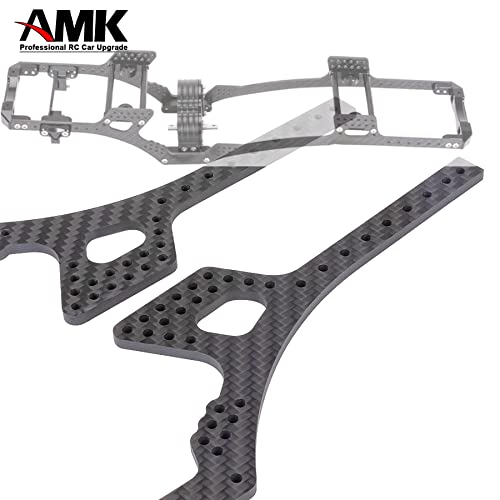 2pcs Carbon Fiber LCG Chassis Rails for 1/10 RC Crawler SCX10 Lower Center of Gravity DIY Upgrade Lightweight Thickened Upgrade Frame Rails - color: 2pcs Carbon Fiber Lcg Chassis Rails
