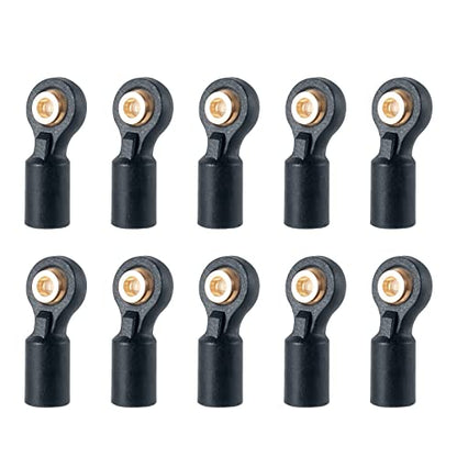 10PCS M2 Plastic Tie Rod End Ball Joint Link Ball Head Holder for 1/10 Axial SCX10 90046 90047 TRX4 RC Crawler Car (#B) - color: #B