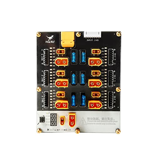 HGLRC Thor 6 Port Lipo Battery Balance Charger Board Pro 40A XT60 XT30 Plug 2-6S Integrated with Lipo Discharger for IMAX B6 ISDT Q6 Nano HOTA D6 Pro P6