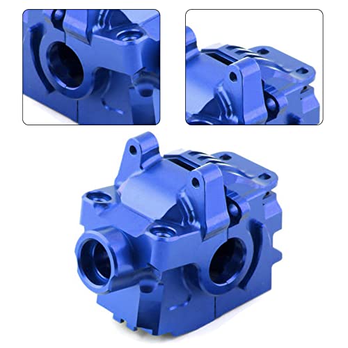 kingsea Aluminum Front Differential Gear Case Differential housing Compatible with Traxxas 1/10 Rustler Hoss Slash Stampede 4x4 XO-1 6880 RC Car, Blue - color: Blue