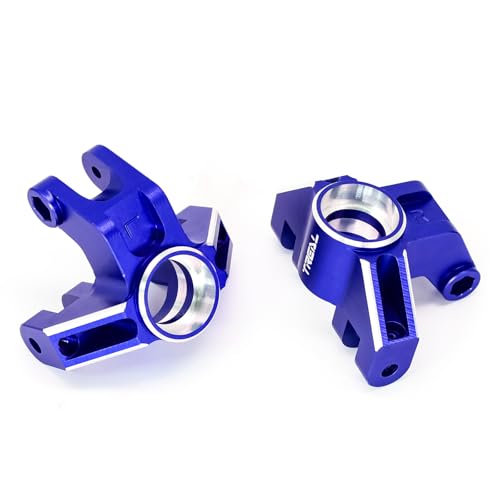 Treal Aluminum 7075 Front Steering Knuckels for Losi LMT (Blue) - color: Blue