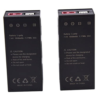 Blomiky 7.4V 2S 1000mAh 7.4Wh Lipo Rechargeable Battery and USB Cable Replacment for H16 H16BM H16PL H16DR RC Trucks / H16