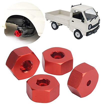 4pcs mm to 12mm Hex Combiner, Hex Adapter Wheel Hub, Hex Adapter ARY for WPL D12 1/10 RC Trucks