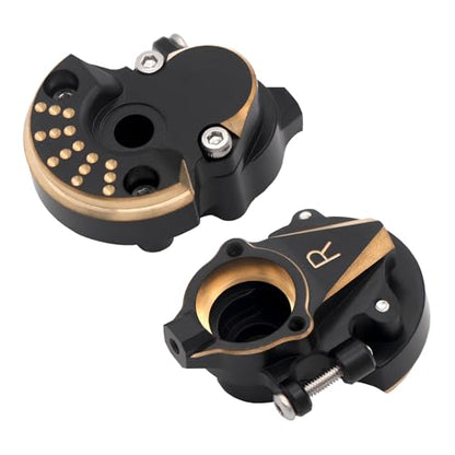 Redcat Ascent 18 70g 2 Pcs Black Coating Brass Steering Knuckle and Front Outer Portal Housing for 1/18 RC Crawler Redcat Ascent 18 Upgrades Parts