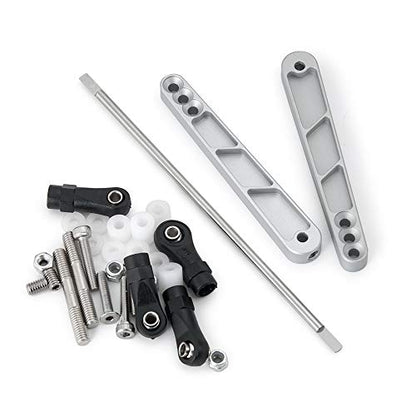 Alloy Metal Rear Sway Bar Anti-roll Set for 1/10th Rock Crawler Car Axial Wraith RR10/90048/90053,Yeti 90025 (Silver) - color: Silver