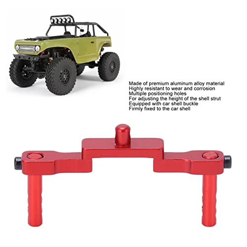 RC Body Post Mounts, CNC Machined Aluminum Alloy RC Front Mount Shell Column Compatible with SCX24 1/24 RC Cars Adhesivetapes Body Parts(Red¡ê?