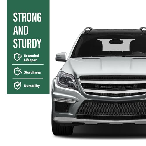 LQI Front Bumper Tow Eye Cap Tow Hook Cover | Fit 2013-2016 Benz X166 GL-Class GL350/450/550/ Not Fit Model with Standard 166-885-51-22, A1668855122, 1668855122 - size: Front | Fit Benz X166 GL-Class 2013-2016