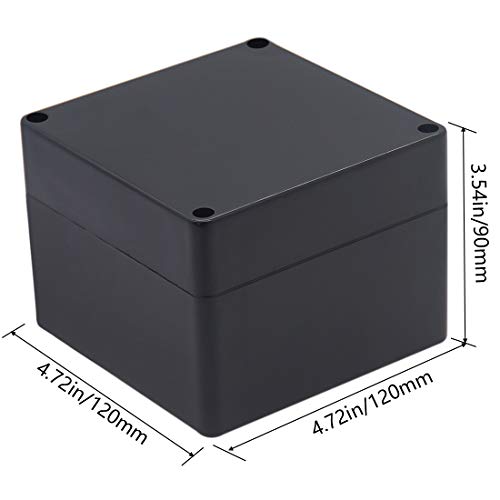 Junction box, Raculety Electrical Project Case Power Junction Box, Project Box Black (4.72"x4.72"x3.54") - color: Black, size: 4.72"x4.72"x3.54"