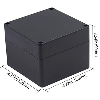 Junction box, Raculety Electrical Project Case Power Junction Box, Project Box Black (4.72"x4.72"x3.54") - color: Black, size: 4.72"x4.72"x3.54"