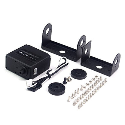LewanSoul LDX-218 Full Metal Gear Standard Digital Servo with 17kg High Torque Dual Ball Bearing for Robot(Control Angle 180) - size: Control angle 180°