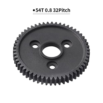 Metal Steel 54T 32P Spur Gear with 15T/17T/19T Pinions Gear Sets Replace 3956 for Traxxas Slash Rustler Stampede E-REVO Summit ST Rally Raptor R T-Maxx 2WD VXL