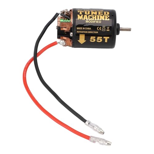 RC Car Brushed Motor 1/10 RC Crawler Car 540 Brushed Motor with Blue Heatsink for Axial Scx10 (55T) - size: 55T