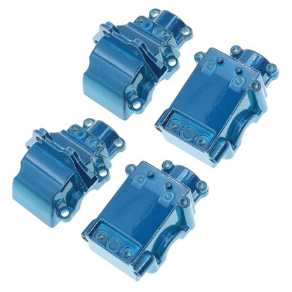 2PCS Metal Front and Rear Differential Gearboxes Housing Cover Compatible with WLtoys 1/14 144010 144001 144002 1/12 124016 124017 124018 124019 RC Car Upgrades Parts (Blue) - color: Blue