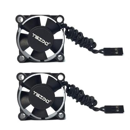 2Pack YSIDO RC Motor Cooling Fan Heatsink 3010 3510 4010 Cooler DC 5-8.4V Compatible with HSP HPI Wltoys Himoto Tamiya Redcat 1/10 1/8 RC Car Truck Boat 3650 540 550 4268 4274 Motor (2pcs 3510 Fan)