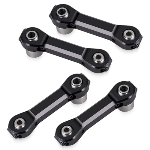 4Pcs Aluminum Anti-Roll Sway Bar Suspension Arm Linkage，Black | Upgrade Parts, For 1/5 Losi DBXL 2.0 RC Car - color: Black