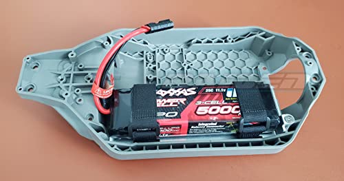 Aluminium Alloy Extend 4S 3S 2S Battery Holder Tray Plate for Traxxas Rustler 4wd VXL 4X4 (V2 Long Chassis)